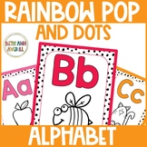 Rainbow Pop and Dot Alphabet Posters Spotted Brights Class