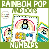 Rainbow Pop and Dot Numbers Posters Spotted Brights Classr