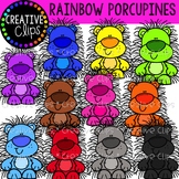 Rainbow Porcupines {Creative Clips Clipart}