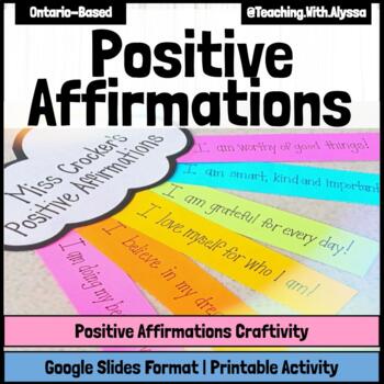 Preview of Rainbow Positive Affirmations Activity | Social Emotional Learning Google Slides