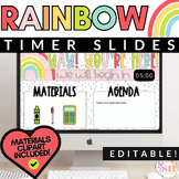 Rainbow Classroom Decor | PowerPoint Slides With Timers | 