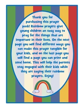 rainbow prayer by mrs as room teachers pay teachers