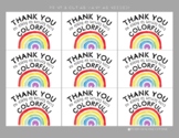 Rainbow Printable Birthday Favor Tag