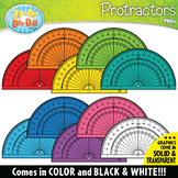Rainbow Protractors Clipart {Zip-A-Dee-Doo-Dah Designs}