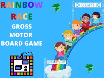 Preview of Rainbow Race: Spring Gross Motor Game/Activity (St Patrick's Day)