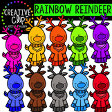 Rainbow Reindeer Clipart {Creative Clips Clipart}