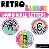 Rainbow Remix Classroom Decor  l  Retro Rainbow Word Wall Letters