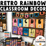 Retro Groovy Classroom Decor | EDITABLE | Retro Classroom Decor