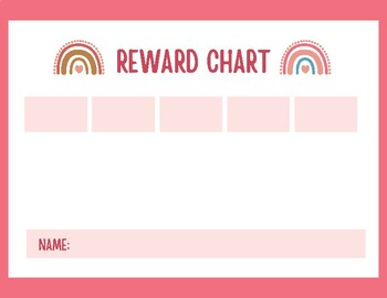 Preview of Rainbow Reward Chart