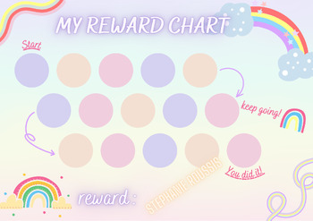 Preview of Rainbow Rewards Reinforcement Chart | Rainbow Sticker Chart