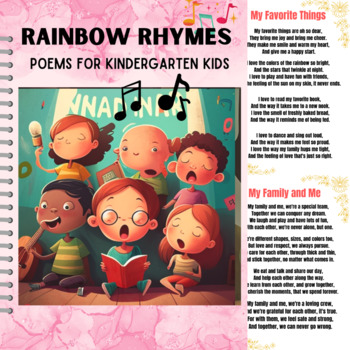 Preview of Rainbow Rhymes : Poems for Kindergarten Kids