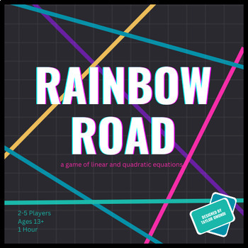 Preview of Rainbow Road - Algebra Board Game