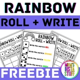 Rainbow Spelling - Roll + Write - FREEBIE