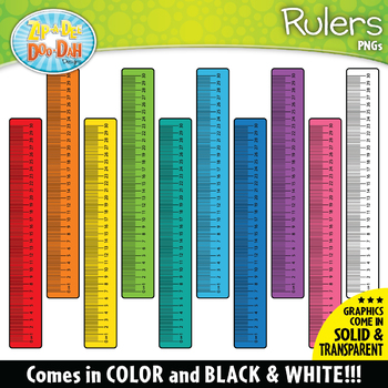 Download Rainbow Rulers Centimeters Clipart Zip A Dee Doo Dah Designs