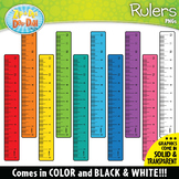 Rainbow Rulers (Inches) Clipart {Zip-A-Dee-Doo-Dah Designs}