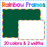 Rainbow Scalloped Frame Set - 40 Colorful Borders for Pers