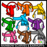 Rainbow Scarves and Earmuffs Clipart