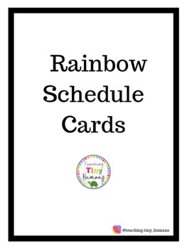 Preview of Rainbow Schedule Cards