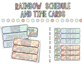 Groovy Rainbow Schedule and Time Cards
