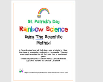 Preview of Rainbow Science Lab (St. Patrick's Day or other)