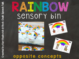 Rainbow Sensory Bin: Opposite Concepts Freebie