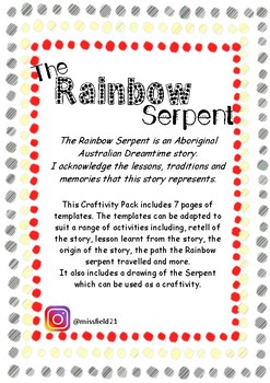 Rainbow Serpent Aboriginal Dreamtime Creativity by Miss Field | TpT