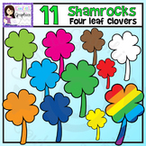 Rainbow Shamrocks / 4 Leaf Clovers / St. Patrick's Day / M