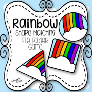 Preview of Rainbow Shape Matching File Folder Game {SPRING}
