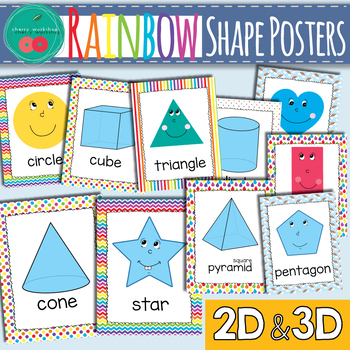 Preview of Rainbow Shape Posters 3D and 2D