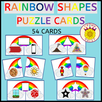 Preview of Rainbow Shape Puzzle Cards