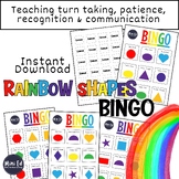 Rainbow Shapes... Bingo Game..Teaching Patience and Turn Taking
