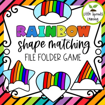 Preview of Rainbow Shapes Matching File Folder Game