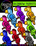 Rainbow Parrots {Creative Clips Digital Clipart}