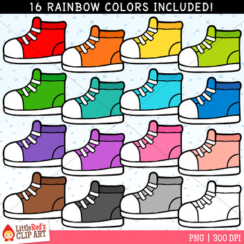 Rainbow Shoes Clip Art by LittleRed | Teachers Pay Teachers