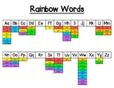 rainbow sight words list worksheets teaching resources tpt