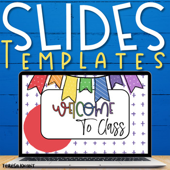 Rainbow Slide Templates for Google Slides PowerPoint Distance Learning