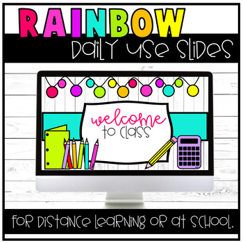 Preview of Rainbow Slides - Daily Use/Morning Work