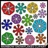 Rainbow Snowflakes Clipart