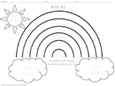 Rainbow * Spanish * Religious * Printable * Coloring Sheet * Free