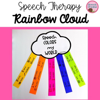 Preview of St Patricks Day Speech Therapy Craft Rainbow Articulation and Language Activity