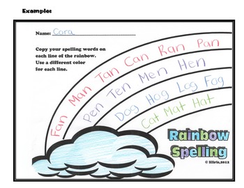 Rainbow Spelling by Elementary School Garden | Teachers Pay Teachers