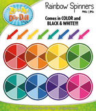 Rainbow Spinners Clipart {Zip-A-Dee-Doo-Dah Designs}