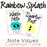 Rainbow Splash Common Time Note Values