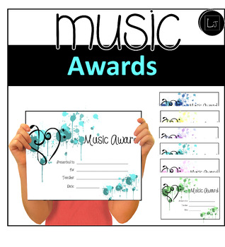 Preview of Rainbow Splatter Music Awards:  Music Recital, Music certificates