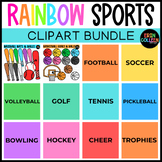 Rainbow Sports Clipart Growing Bundle {Flash Deal} - Match