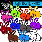 Rainbow Spring Bunnies: Spring Clipart {Creative Clips Clipart}