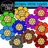 Rainbow Spring Flowers {Creative Clips Clipart}