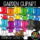 Rainbow Spring Garden Themed Clipart Matching Watering Can
