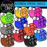 Rainbow Spring Snails: Spring Clipart {Creative Clips Clipart}
