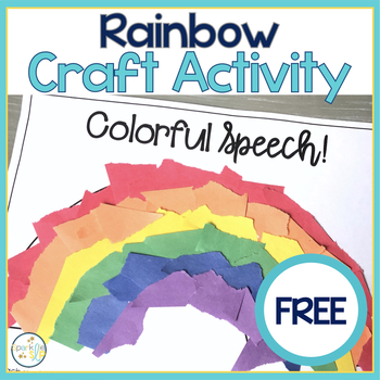 Preview of Rainbow St. Patrick's Craft Open Ended Reinforcement Speech Therapy | FREE